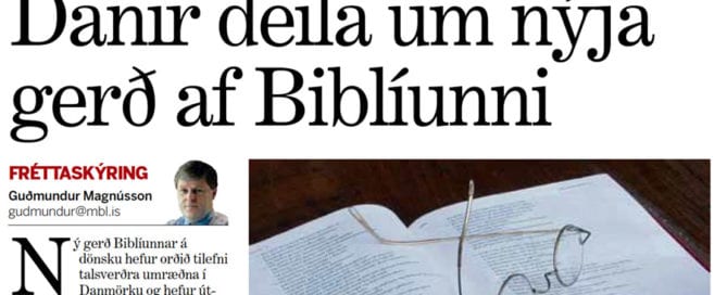 Skjáskot af grein í Morgunblaðinu