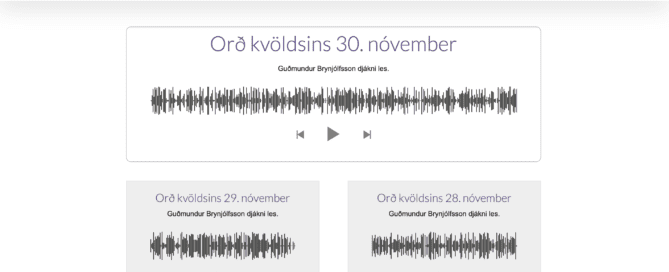 Vefsíðan Orð kvöldsins