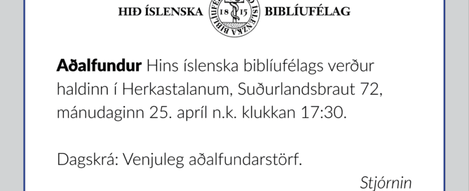 Mynd af aðalfundarboði